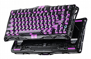 מקלדת גיימינג GravaStar Mercury V75 Lite Transparent Black מקלדת גיימינג GravaStar Mercury V75 Lite Transparent Black