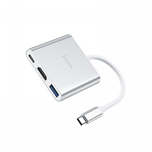 מתאם Type-C TO USB3.0+HDMI+PD מתאם Type-C TO USB3.0+HDMI+PD