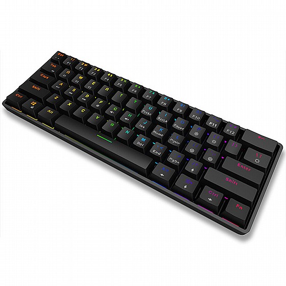 LEAVEN K28 Bluetooth/wired Dual mode mechanical keyboard suitable for computer mobile phone tablet RGB game 61-key portable