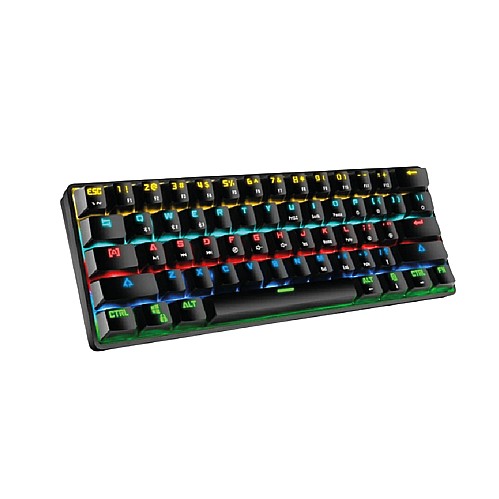 LEAVEN K28 Bluetooth/wired Dual mode mechanical keyboard suitable for computer mobile phone tablet RGB game 61-key portable