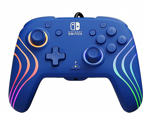 Afterglow Wave Enhanced Wired Nintendo Switch Pro Controller - Blue